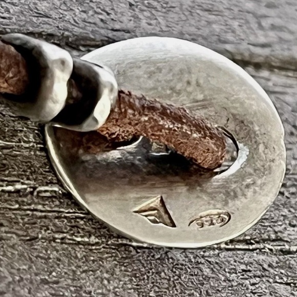 Rare Silpada Natural Pearl 925 Sterling Silver Brown Leather Button Bracelet - Picture 5 of 7